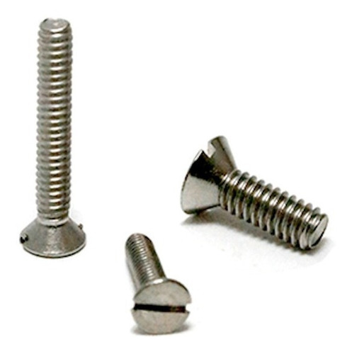 Tornillo Cabeza Plana Ranurado Inox 3/16 X 1/2 // 50 Piezas