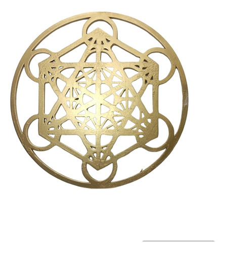 Metatron Cubo 30 Cms  - Geometría  Sagrada -dorado