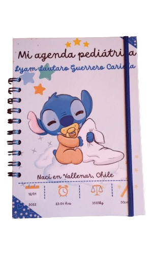 Cuaderno Pediatrico Personlizado  Tamaño A5 De 13 X 18 Cm