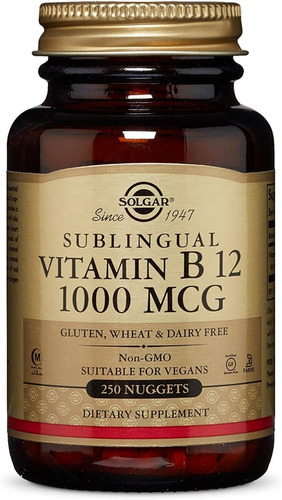 Solgar Vitamina B12 1000 Mcg, 250 Nuggets