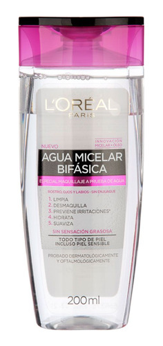 Loreal Paris Agua Micelar Bifásica Limpiadora Desmaquilla