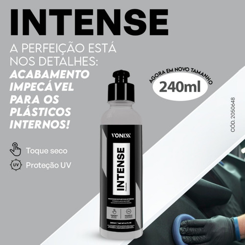 Intense 240ml Vonixx Renovador Plástico Interno Painel