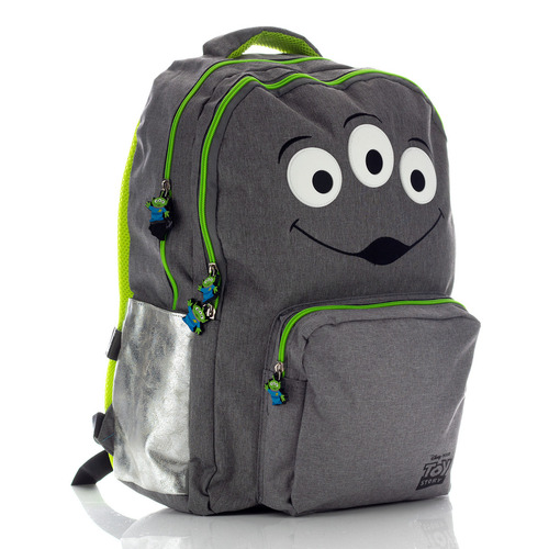 Mochila Toy Story Marcianitos Verdes Original Color Gris Diseño de la tela ALTA CALIDAD