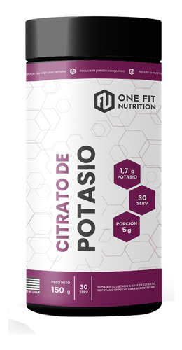 Citrato De Potasio - One Fit Nutrition Sabor Neutro