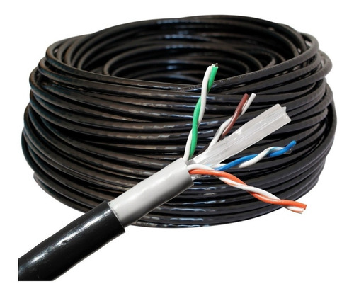 Imagen 3 de 4 de Cable Utp Cat 6 Gigabit Internet Exterior Ponchado X 2 Mts