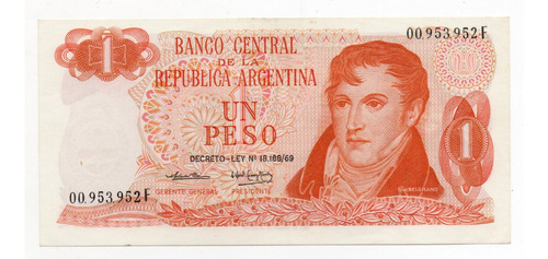 Argentina Billete 1 Peso Ley Bottero 2319a Ex+