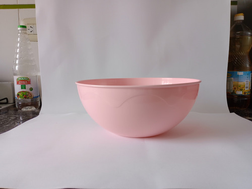 Bowl Plástico 4.5 Litros Super Grande Color Pastel Rosa