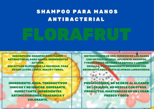 Shampoo Para Manos Antibacterial 1 Litro