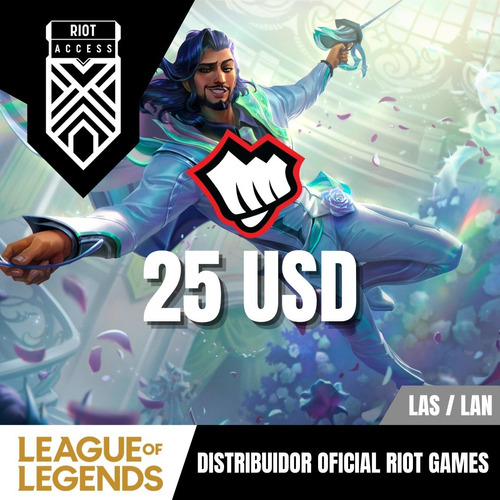 Riot Cash Usd$25.00 League Of Legends