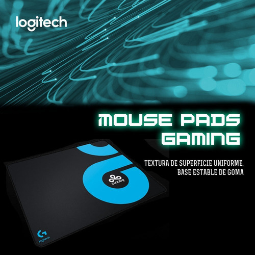 Mouse Pad gamer Logitech G G640 Serie G de tela Cloud 9 l 40mm x 46mm x 3mm negro/azul