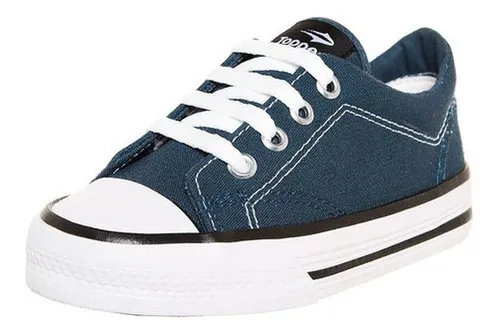 bordado Traición Relacionado Zapatillas Topper Derby Lona Para Niños Color Azul