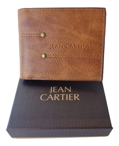 Billetera Cuero Eco Pu Hombre Ideal Regalo Jean Cartier Orig