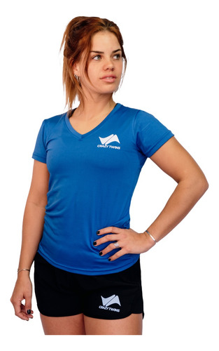 Imagen 1 de 4 de Remera Spandex Con Logo En Vinilo Refractario - Mujer