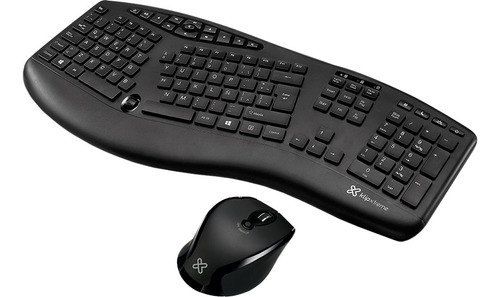 Klipx Kit Teclado Mouse Ergonomico Inalambrico Con Scroll 