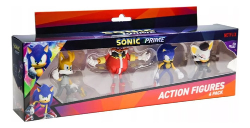 Sonic Prime Pack 4 Figuras De Coleccion 7 Cm En Caja 
