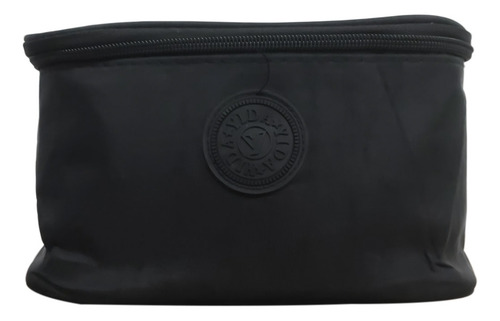 Necessaire Masculina Para Acessórios Higiene Viagem Trabalho Cor Preto Desenho Do Tecido Liso