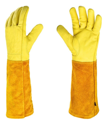 Guantes De Cuero De Manga Larga Para Jardinería Transpirable