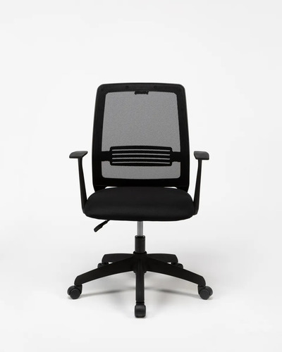Silla De Oficina Jmi Mint Ergonómica Y Moderna Color Negro Material Del Tapizado Cuero Sintético