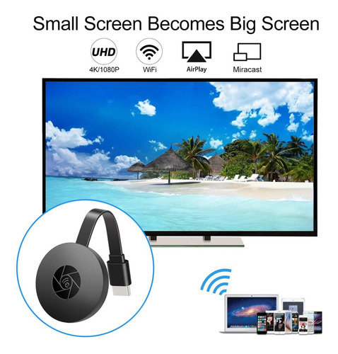 Mirascreen G2 Chromecast Adaptador Inalámbrico De Pantalla H Negro