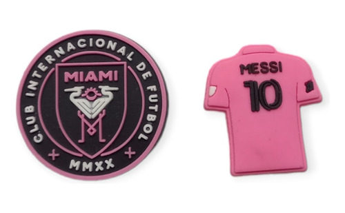 Combo Pin Inter Miami Messi Para Croc O Imitación 