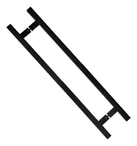 Jaladera Tipo H Cuadrada Satín De 100 Cm De Acero Inox. Negro