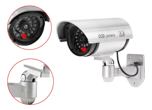 Cámara Seguridad Falsa Vigilancia Simulacion Camara Luz Led