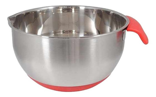 Bowl Batidor Acero Inoxidable Base Y Asa Silicona 2,5 L 