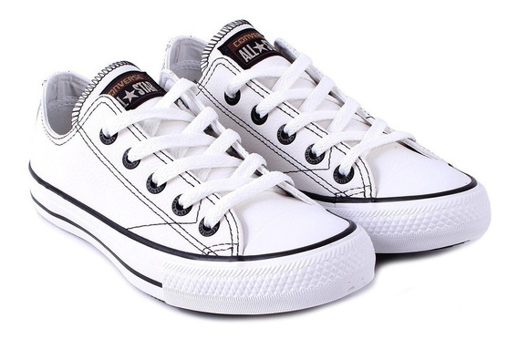 tenis all star feminino preto couro