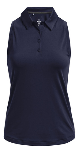 Polo S/m Golf Ua Playoff Azul Mujer