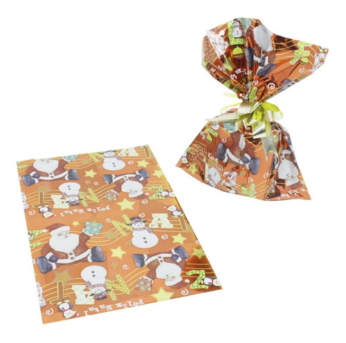 50 Saquinhos Metalizados Estampas Variadas - 15 X 22 Cm