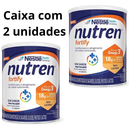 Nutren Fortify, Nestlé Sem Sabor, Lata 360gr (kit C/2 Latas)
