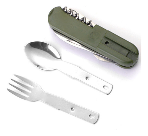 D Set De Utensilios De Camping Y Cubiertos Multifunción De