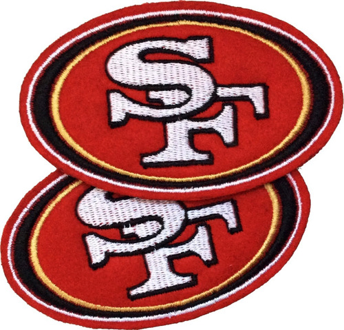 Logo 49ers De San Francisco Nfl Parche Bordado 2 Pzas 10 Cm