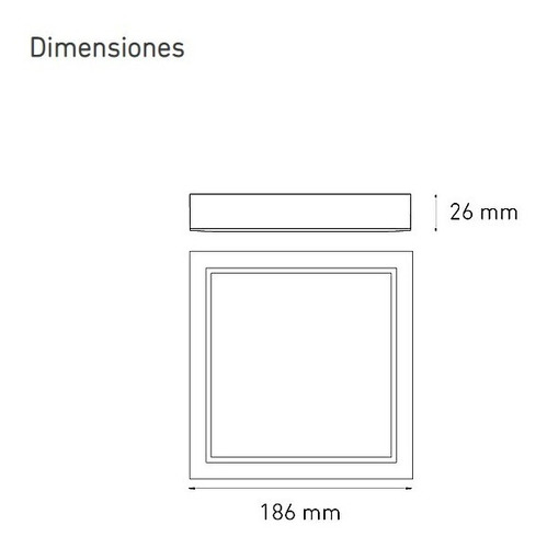 Lámpara Techo Sq 13 W Flat S Blanco Cálido L6368-1e0 Magg