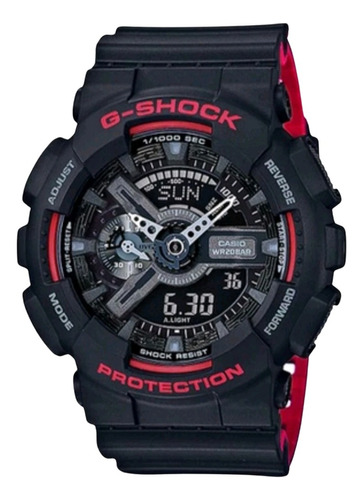 Reloj Casio Gshock Negro C/ Rojo Ga110