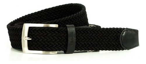 Cinturón Unifaz Cordón Por Cuero Para Hombre Trenza Vélez Color Negro Talla 34