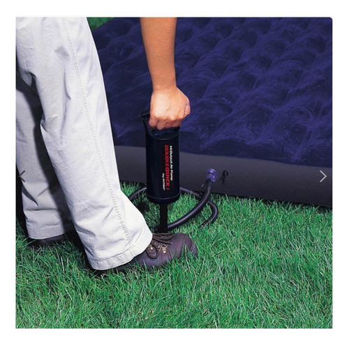 Bomba De Aire Manual Double Quick Intex 3 Boquillas 68612 Negro