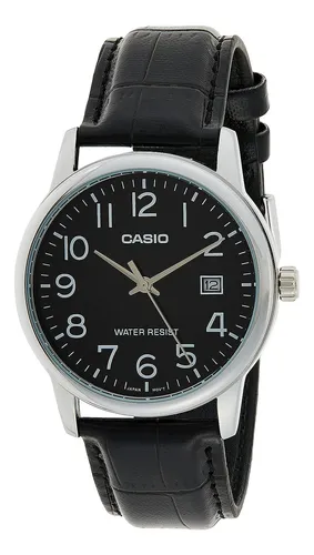 Reloj Casio Mtp-v002l-1b #mtp-v002l-1b Banda Analógica De