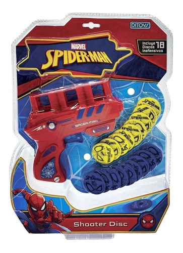 Pistola Spiderman Lanza Tazos Shooter Disc Ditoys