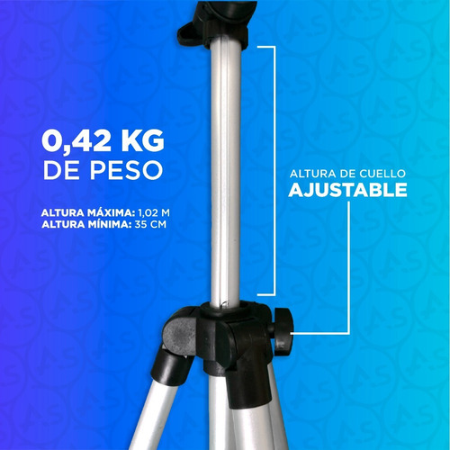 Imagen 5 de 10 de Trípode Para Celular Camara Plegable Aluminio Soporte 3110