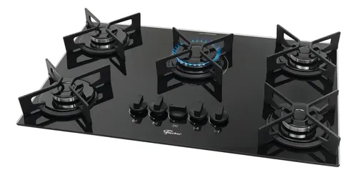 Iron Sem Cooktop a Gás Fischer 5 Bocas Fit Line Trempe Iron | Parcelamento sem juros