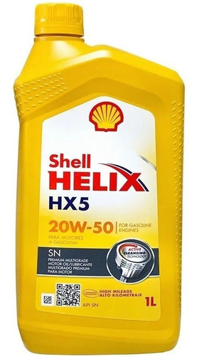 Imagen 1 de 5 de Aceite Motor 20w50 Mineral Shell Original Helix Hx5 1l