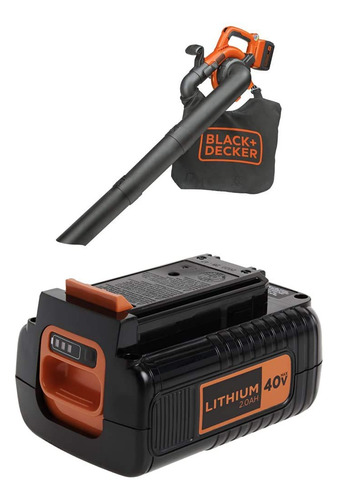 Soplador/aspiradora Black+decker De 40 V Como Máximo Con Bat