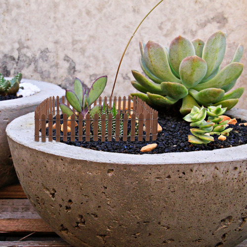 Adorno De Jardín De Hadas Modelo Valla En Miniatura