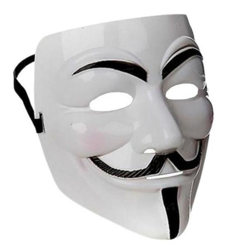 Máscara De V De Venganza, Mxayr-001, Blanco,mascara Anonymou Color Blanco Anonyrev