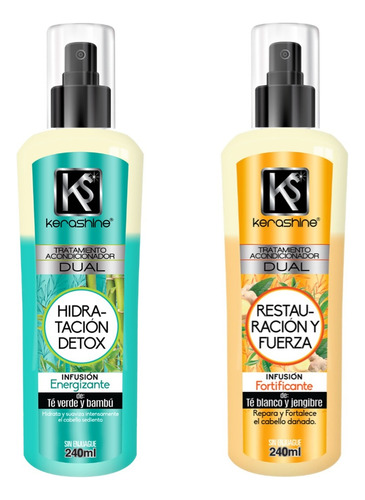 Kerash Tratamiento Dual Hidra Detox Y Restaurador 240ml-2pz