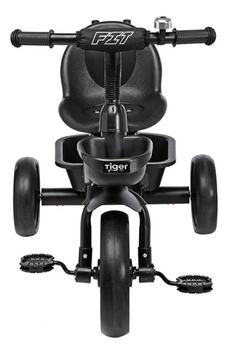 Triciclo Bebé Infantil Asiento Giratorio Ruedas Engomadas Color Negro