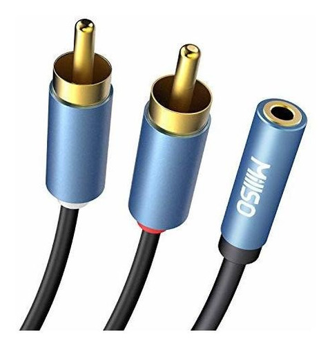 Rca A 3.5 Mm, Millso 3.5 Mm Hembra A 2 Rca Adaptador De Audi