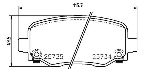 Balatas Traseras / Chrysler 200 C 2015 - 2016 Semimetálica