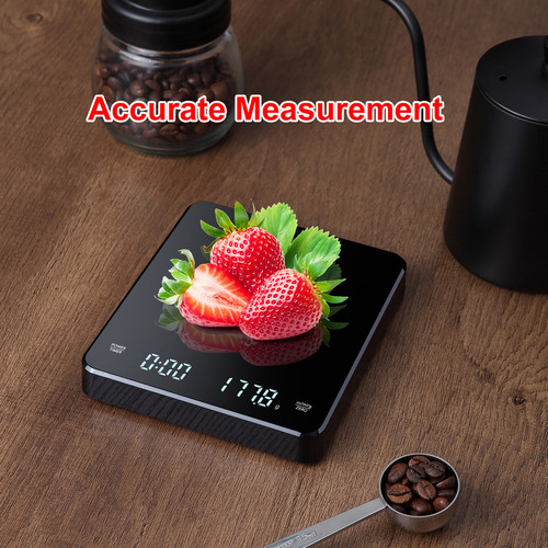 Báscula De Café Digital Con Temporizador, Led, Recargable, A